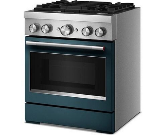 KitchenAid 30-Inch Freestanding Commercial-Style Dual-Fuel Range - KFDS930SAG