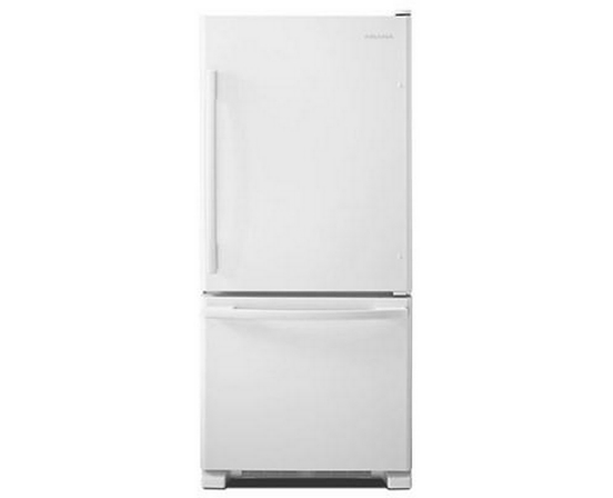 Amana 30-Inch, 18 Cu. Ft. Bottom Mount Freezer Refrigerator - ABB1924BRW