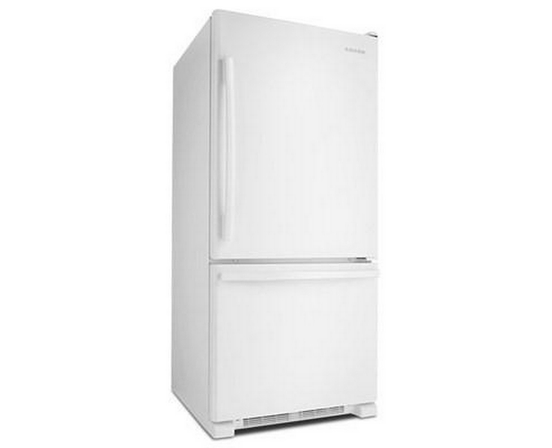 Amana 30-Inch, 18 Cu. Ft. Bottom Mount Freezer Refrigerator - ABB1924BRW