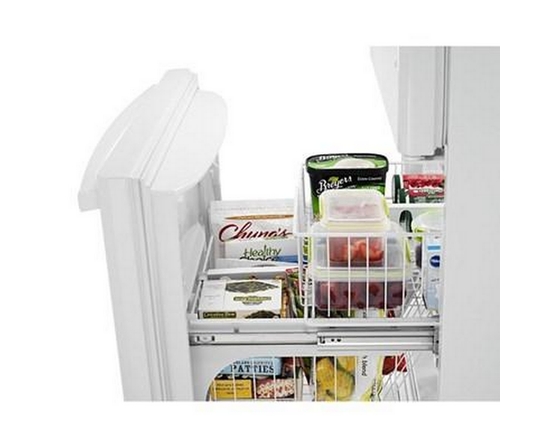 Amana 30-Inch, 18 Cu. Ft. Bottom Mount Freezer Refrigerator - ABB1924BRW