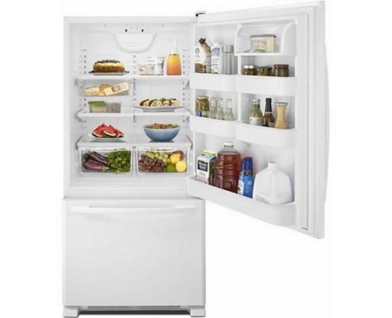 Amana 33In 22 Cu.Ft. Bottom Mount Freezer Refrigerator - ABB2224BRW