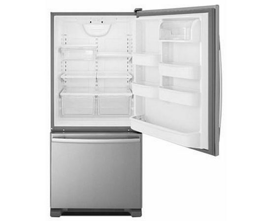 Amana 30-Inch, 18 Cu. Ft. Bottom Mount Freezer Refrigerator - ABB1924BRM