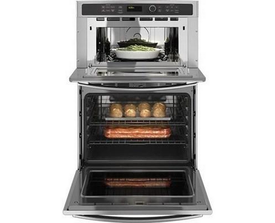 GE 30-Inch, 5 Cu. Ft. Built-In Combination Wall Oven - JT3800SHSS