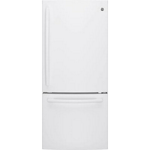 GE 30-Inch, 20.9 Cu. Ft. Bottom Freezer Refrigerator - GDE21DGKWW