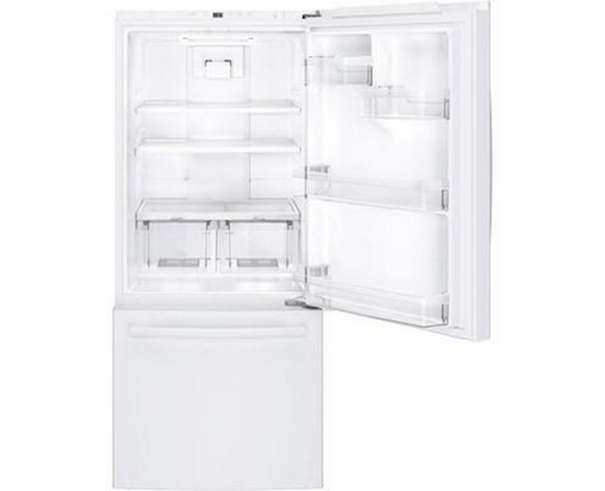 GE 30-Inch, 20.9 Cu. Ft. Bottom Freezer Refrigerator - GDE21DGKWW