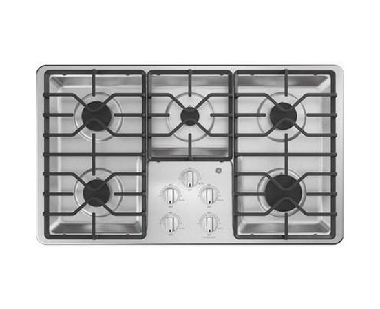 GE 36-Inch Built-In Gas Cooktop With Max Burner System - JGP3036SLSS