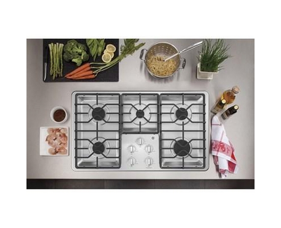 GE 36-Inch Built-In Gas Cooktop With Max Burner System - JGP3036SLSS