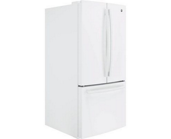 GE 33-Inch, 18.6 Cu. Ft. Counter-Depth French-Door Refrigerator With Ice Maker - GWE19JGLWW