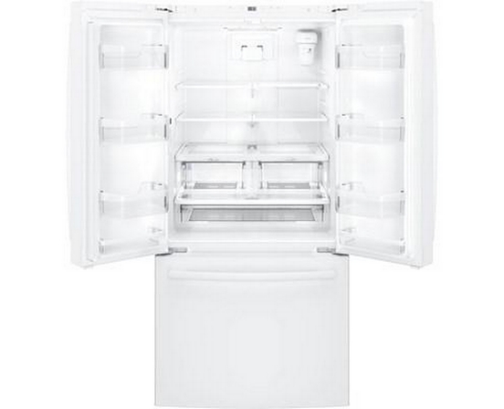 GE 33-Inch, 18.6 Cu. Ft. Counter-Depth French-Door Refrigerator With Ice Maker - GWE19JGLWW
