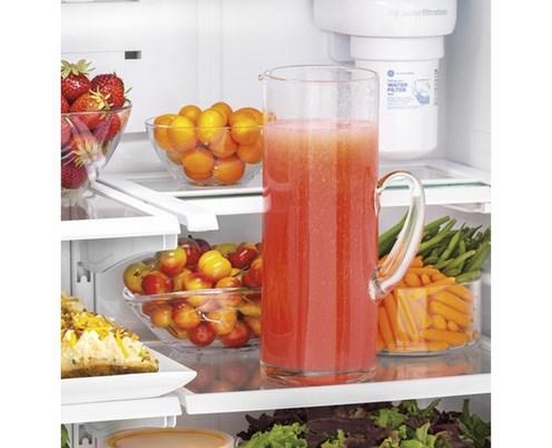 GE 33-Inch, 18.6 Cu. Ft. Counter-Depth French-Door Refrigerator With Ice Maker - GWE19JGLWW