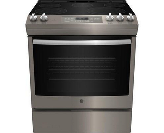 GE 30-Inch Slide-In Electric Range With Self-Cleaning Oven And Steam Clean Option - JCS840EMES