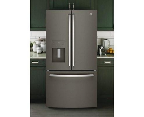 GE 36-Inch, 25.6 Cu. Ft. French 3-Door Refrigerator - GFE26JMMES