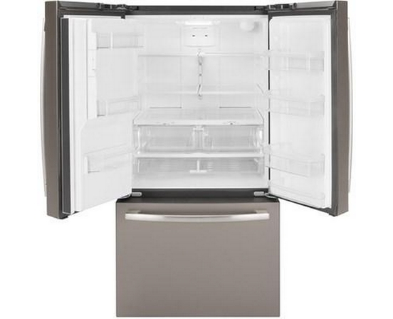 GE 36-Inch, 25.6 Cu. Ft. French 3-Door Refrigerator - GFE26JMMES