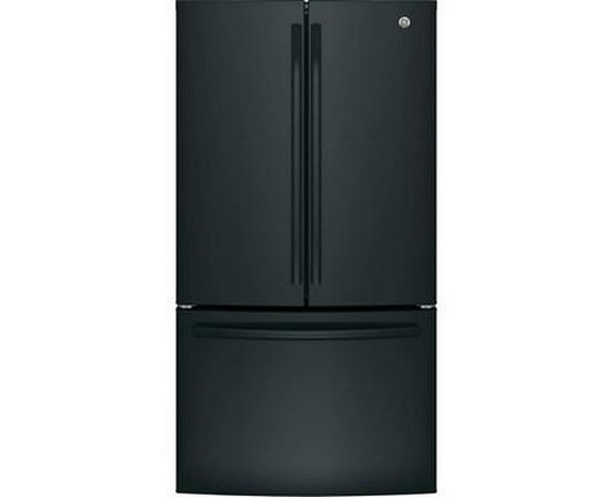 GE 36-Inch, 27 Cu.Ft. Freestanding French 3-Door Refrigerator With Internal Water Dispenser - GNE27JGMBB