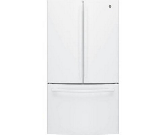 GE 36-Inch, 27 Cu.Ft. Freestanding French 3-Door Refrigerator With Internal Water Dispenser - GNE27JGMWW