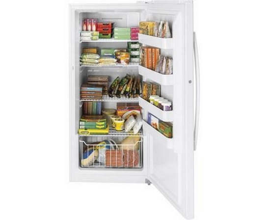 GE 14.1 Cu.Ft. Upright Freezer With Turbo Freeze - FUF14SMRWW