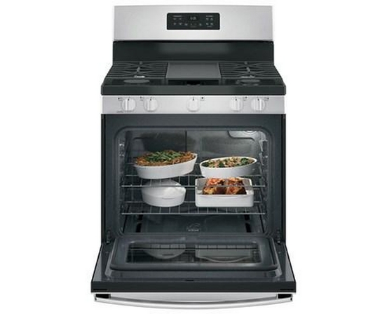 GE 30-Inch Freestanding Gas Range With Steam Clean - JCGBS66SEKSS