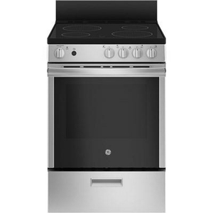 GE 24-Inch Freestanding Electric Range With Removable Backguard - JCAS640RMSS