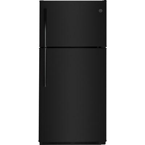 GE 30-Inch, 18 Cu. Ft. Top Freezer Refrigerator With Reversible Door - GTE18FTLKBB