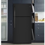 GE 30-Inch, 18 Cu. Ft. Top Freezer Refrigerator With Reversible Door - GTE18FTLKBB