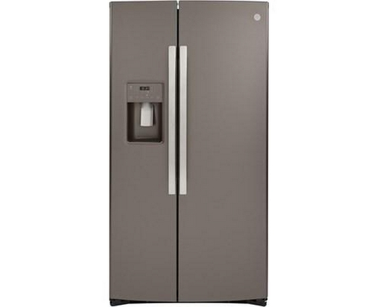 GE 36-Inch, 21.8 Cu.Ft. Counter-Depth Side-By-Side Refrigerator With Water And Ice Dispensing System - GZS22IMNES