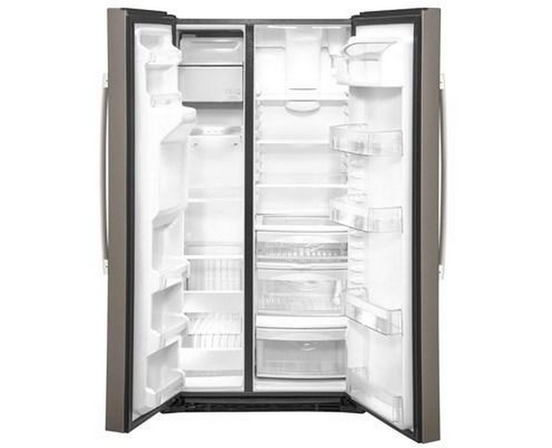 GE 36-Inch, 21.8 Cu.Ft. Counter-Depth Side-By-Side Refrigerator With Water And Ice Dispensing System - GZS22IMNES