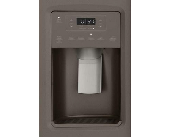 GE 36-Inch, 21.8 Cu.Ft. Counter-Depth Side-By-Side Refrigerator With Water And Ice Dispensing System - GZS22IMNES