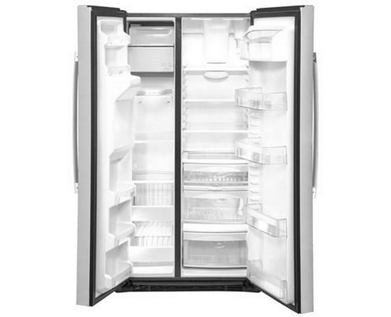 GE 36-Inch, 21.8 Cu.Ft. Counter-Depth Side-By-Side Refrigerator With Water And Ice Dispensing System - GZS22IYNFS