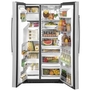 GE 36-Inch, 21.8 Cu.Ft. Counter-Depth Side-By-Side Refrigerator With Water And Ice Dispensing System - GZS22IYNFS