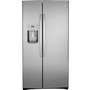 GE 36-Inch, 25.1 Cu.Ft. Freestanding Side-By-Side Refrigerator With Water And Ice Dispensing System - GSS25IYNFS