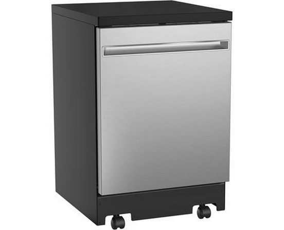 GE Portable Dishwasher With Sanitize Option - GPT225SSLSS