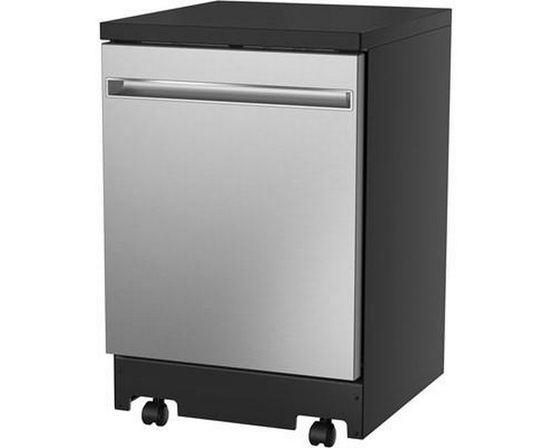 GE Portable Dishwasher With Sanitize Option - GPT225SSLSS