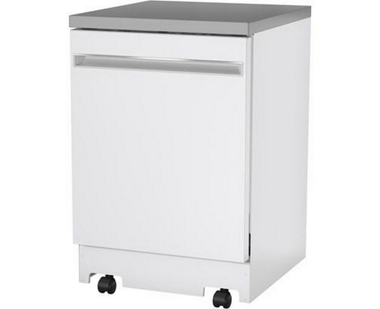 GE Portable Dishwasher With Sanitize Option - GPT225SGLWW