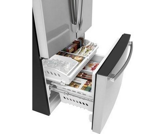 GE 36-Inch French 3-Door Refrigerator With Internal Water Dispenser - GNE27JYMFS