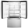 GE 36-Inch, 25.6 Cu.Ft. Freestanding French 3-Door Refrigerator With Multiflow Air System - GFE26JYMFS