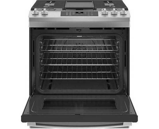 GE 30-Inch Slide-In Gas Range With Convection Technology - JCGS760SPSS