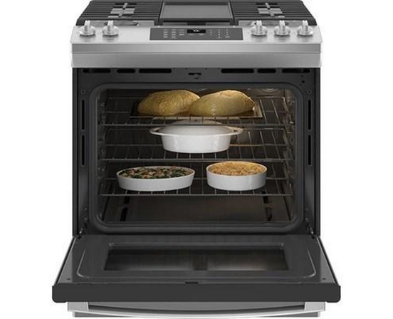 GE 30-Inch Slide-In Gas Range With Convection Technology - JCGS760SPSS