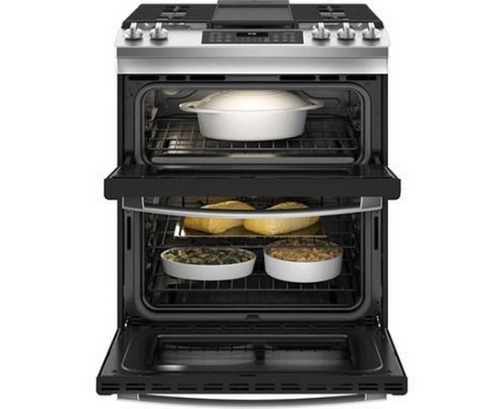 GE 30-Inch Slide-In Gas Range With True European Convection Technology - JCGSS86SPSS