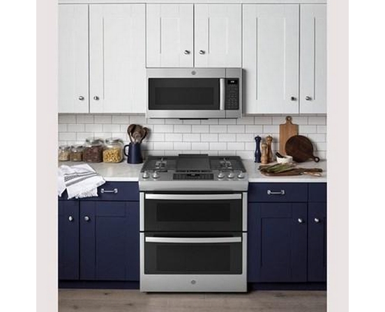 GE 30-Inch Slide-In Gas Range With True European Convection Technology - JCGSS86SPSS
