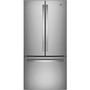GE 33-Inch, 24.8 Cu. Ft. French 3-Door Refrigerator With Internal Water Dispenser - GNE25JYKFS