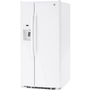 GE 33-Inch, 23 Cu. Ft. Side-By-Side Refrigerator With Water And Ice Dispensing System - GSS23GGPWW