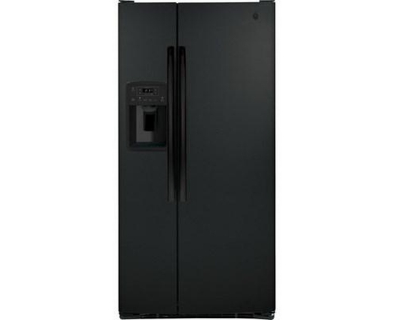 GE 33-Inch, 23 Cu. Ft. Side-By-Side Refrigerator With Water And Ice Dispensing System - GSS23GGPBB