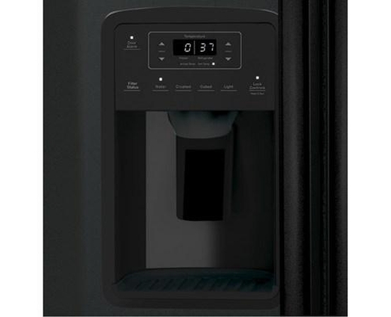 GE 33-Inch, 23 Cu. Ft. Side-By-Side Refrigerator With Water And Ice Dispensing System - GSS23GGPBB