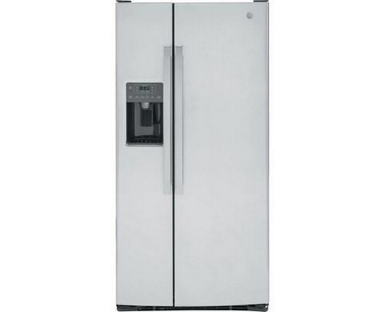 GE 33-Inch, 23 Cu. Ft. Side-By-Side Refrigerator With Water And Ice Dispensing System - GSS23GYPFS