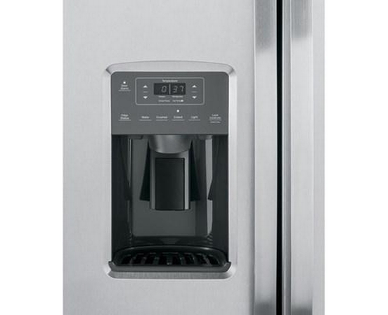 GE 33-Inch, 23 Cu. Ft. Side-By-Side Refrigerator With Water And Ice Dispensing System - GSS23GYPFS