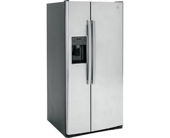 GE 33-Inch, 23 Cu. Ft. Side-By-Side Refrigerator With Water And Ice Dispensing System - GSS23GYPFS