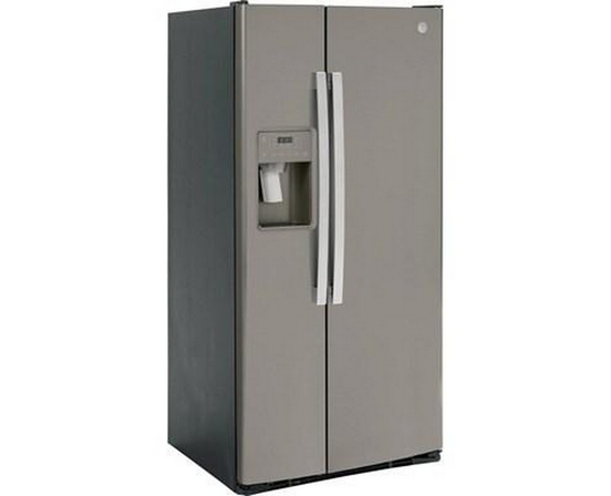 GE 33-Inch, 23 Cu. Ft. Side-By-Side Refrigerator With Water And Ice Dispensing System - GSS23GMPES