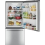 GE 30-Inch, 21 Cu.Ft. Freestanding Bottom Freezer Refrigerator With Interior Ice Maker - GDE21EYKFS
