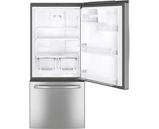 GE 20.9 Cu. Ft. Bottom Mount Refrigerator With Led Lighting - GDE21DYRKFS
