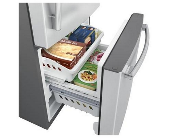 GE 20.9 Cu. Ft. Bottom Mount Refrigerator With Led Lighting - GDE21DYRKFS